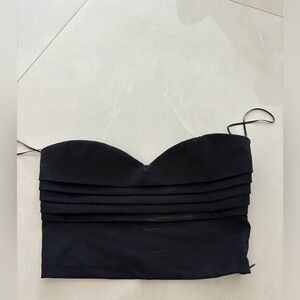 ZARA SZ M Black Strapless Bandeau Top